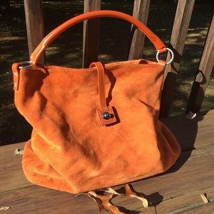 Handbag Burnt Orange Suede